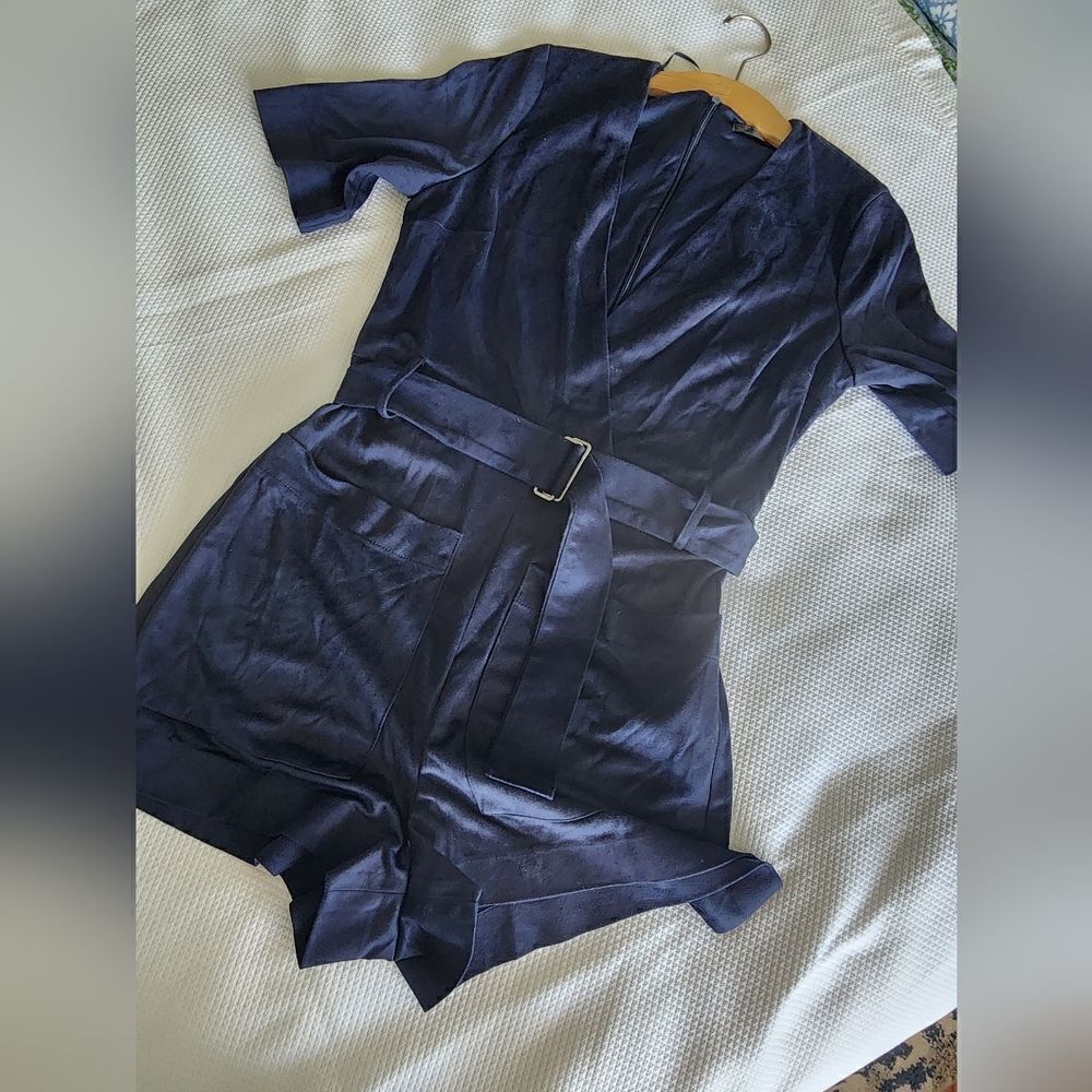 Zara front pockets belted romper - Picture 10 of 16